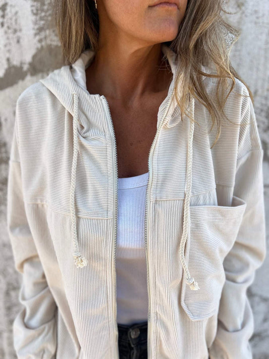 Chessie - Casual jas met rits en capuchon