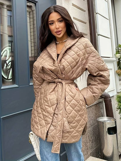 Trendy V-hals midi jas