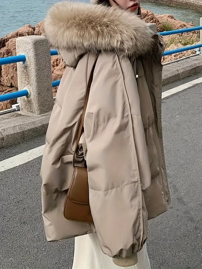 Oversized Winterjas Met Bondkraag