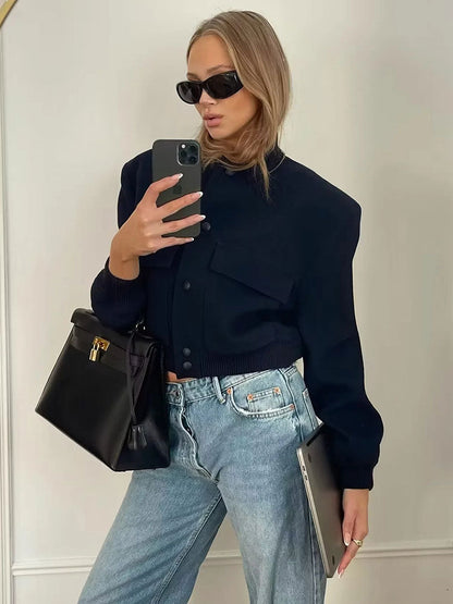 Zwarte bomber jacket