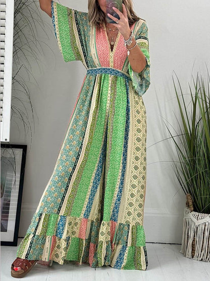 Yuna | Comfy florel mouwen jurk