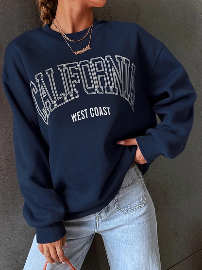 Maxine - Streetwear Herfst California West Coast Oversized Sweatshirt voor Vrouwen