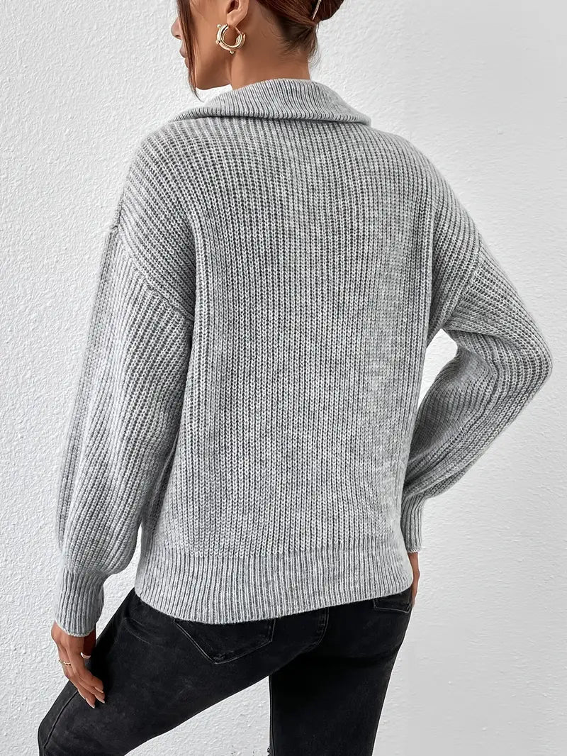 Dafiny - Casual trui met rits dames