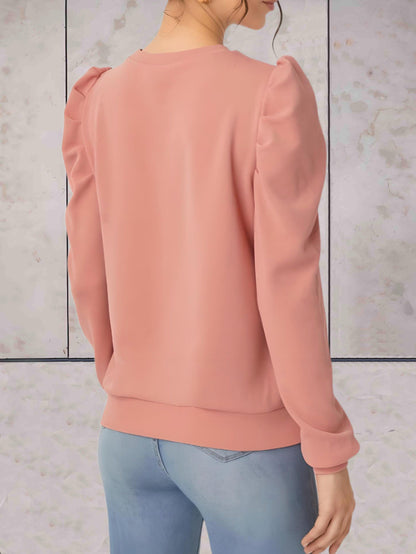 Charley - Effen oversized trui met gezwollen wijde mouwen