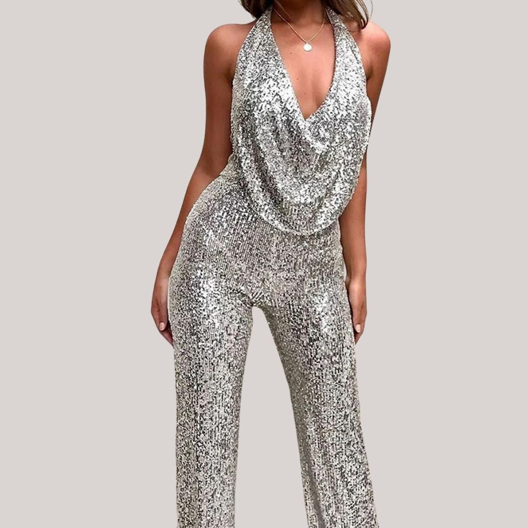 Nonie - Elegante feestjumpsuit met pailletten