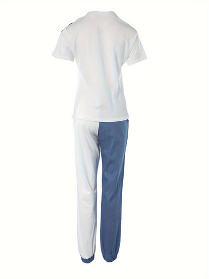 Tweedelige Casual Colorblock Set - Aria