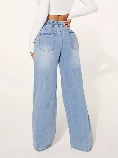 Blauwe Baggy Jeans met koord - Sophia