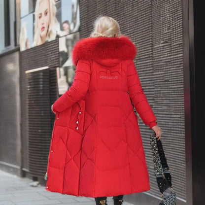 Manila - Lange Winterjas met Bontmuts