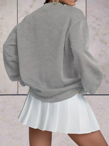 Ellison | comfortabele effen oversized trui ronde hals dikke kwaliteit