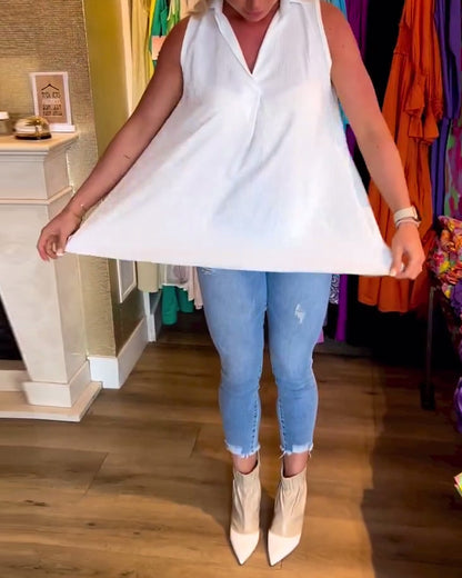 Ilse | luchtige mouwloze tuniek