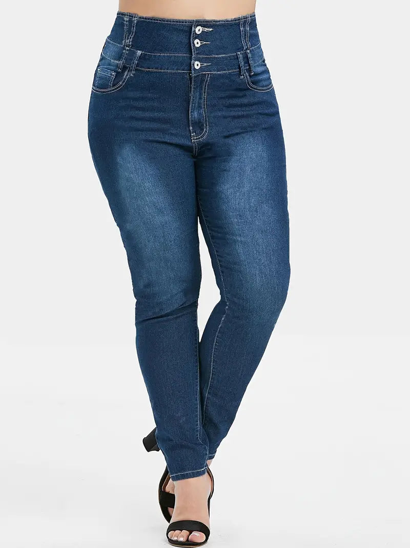 ModeParisienne® Analin - Chique Geknöpfte Rokkenjeans