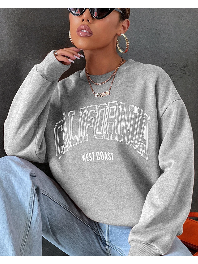 Maxine - Streetwear Herfst California West Coast Oversized Sweatshirt voor Vrouwen