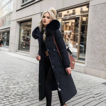 Manila - Lange Winterjas met Bontmuts