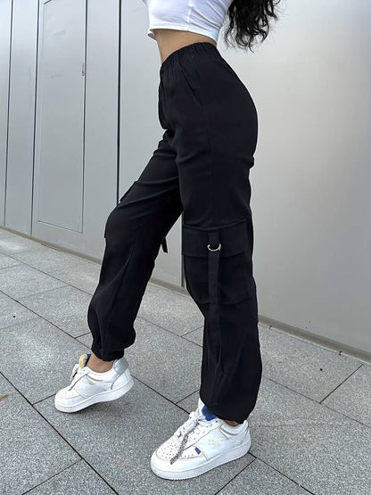 Cargobroek met industriële look voor dames