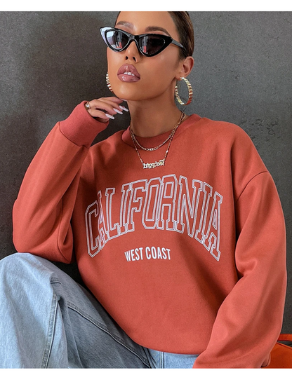 Maxine - Streetwear Herfst California West Coast Oversized Sweatshirt voor Vrouwen