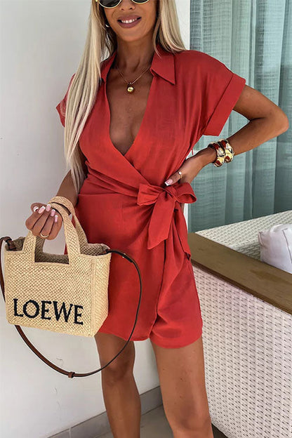 Sarah | jumpsuit met korte mouwen