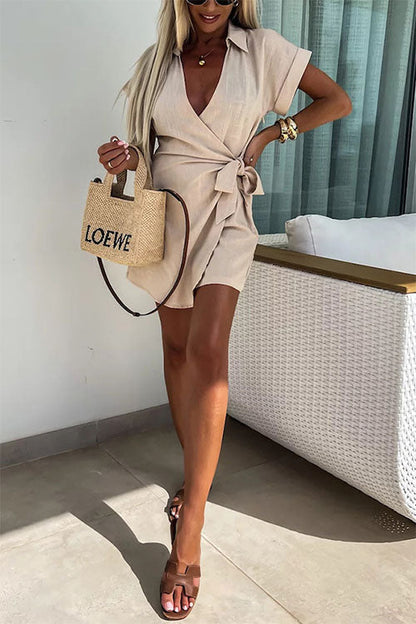 Sarah | jumpsuit met korte mouwen