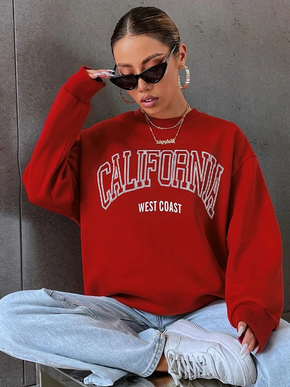 Maxine - Streetwear Herfst California West Coast Oversized Sweatshirt voor Vrouwen