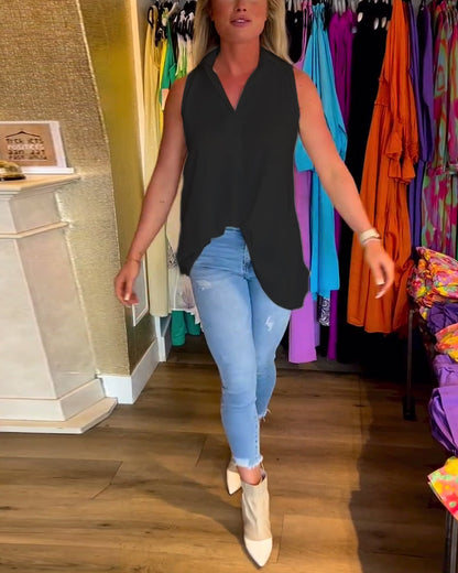 Ilse | luchtige mouwloze tuniek