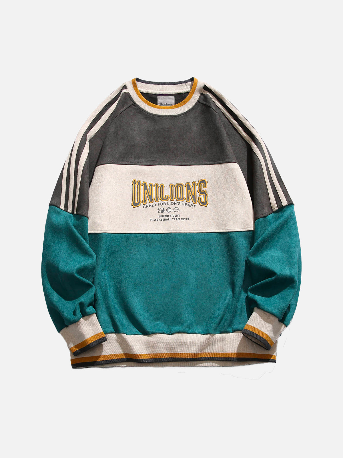 Cassandra - Drie Lijnen Gespleten Fluweel Sweatshirt