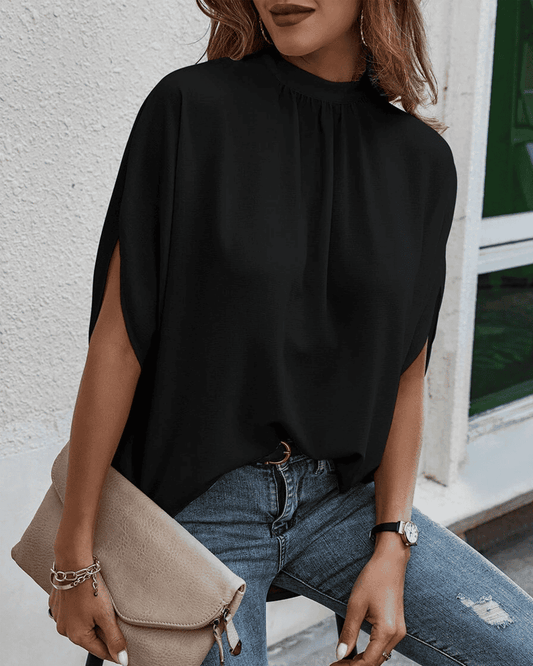 Liv | Blouse met een trendy patroon en split op de mouw