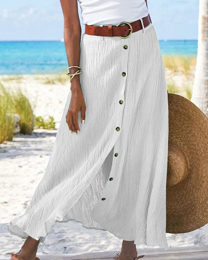 Lotte Lange rok in effen kleur