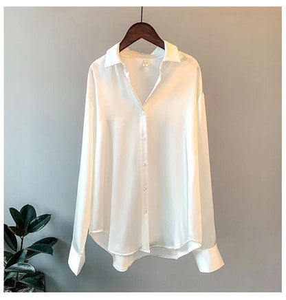 Ziza Satijnen Blouse | Comfortabel elegant overhemd voor vrouwen