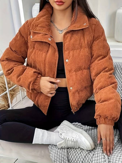 Jas met warme hoge kraag