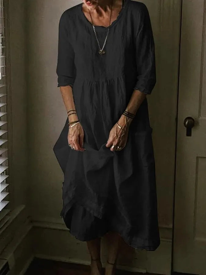 Harley - Chique Linnen Jurk voor Dames: Elegante Eenvoud Ontmoet Comfort