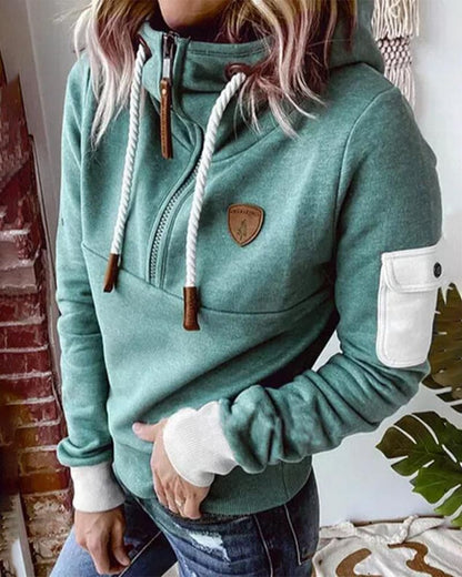 Sophie | Hoodie met halve rits