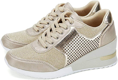 Annabel - Orthopedische hoge hak sneakers met sleehak