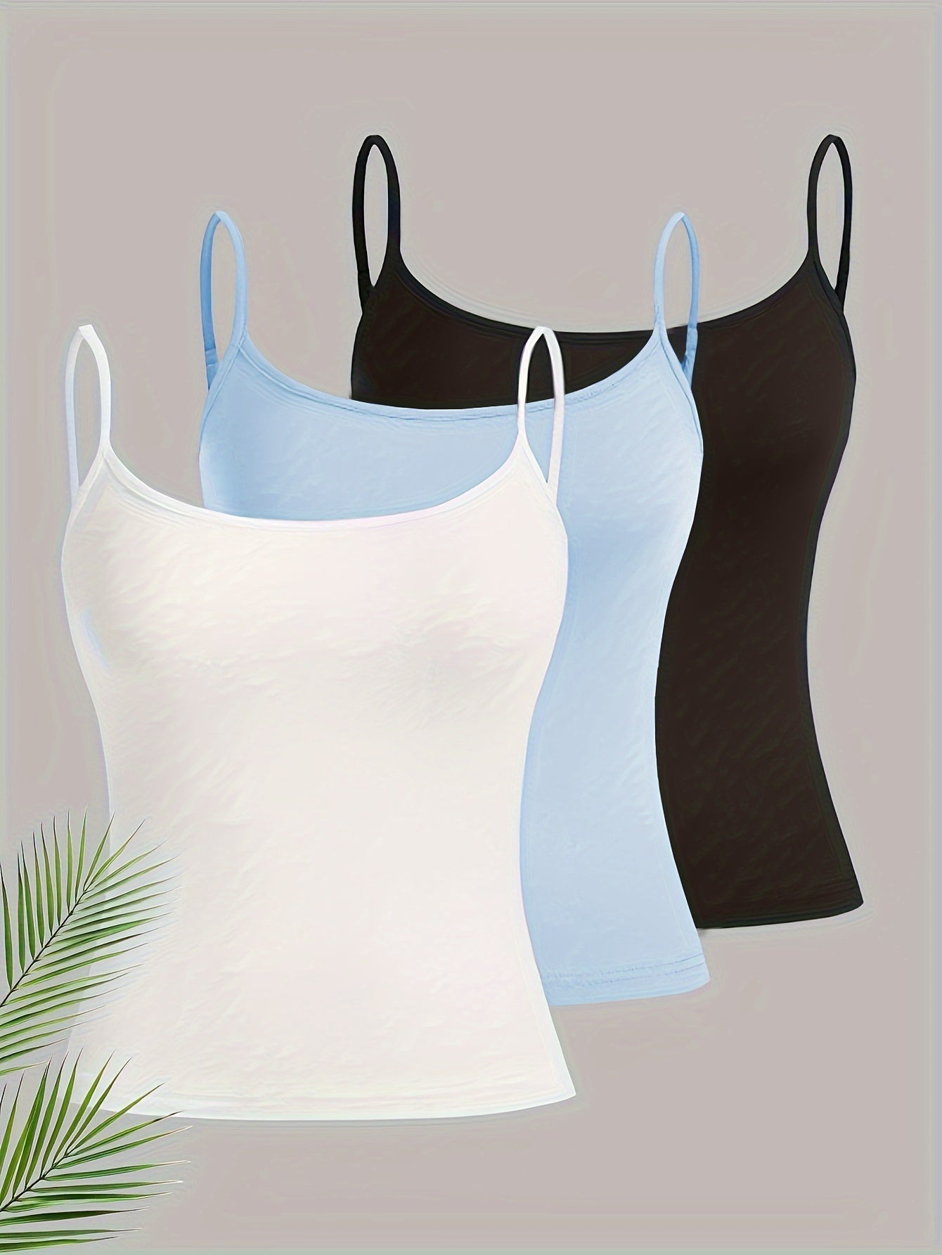 Effen 3-pack Cami Tops - Daisy