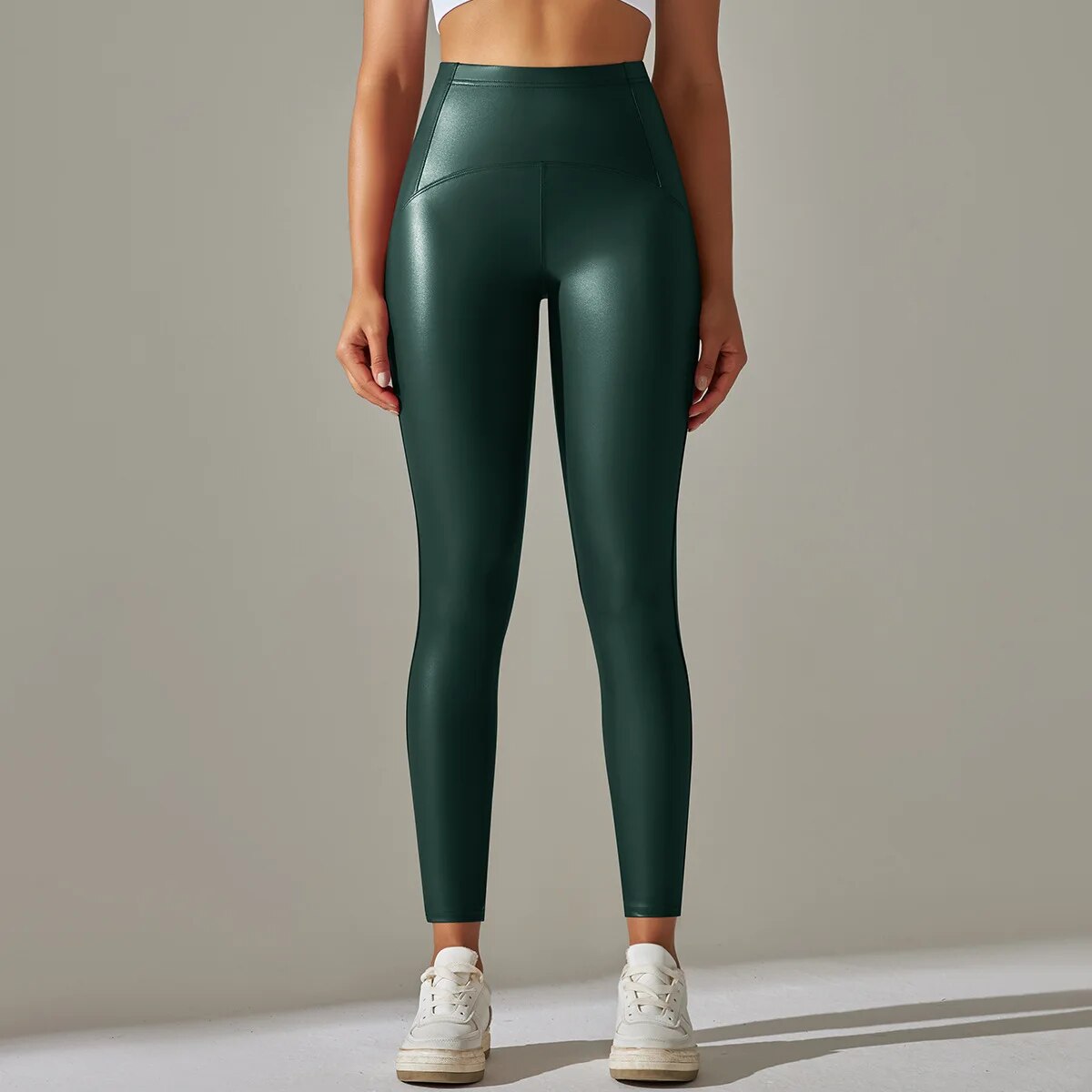 Aletta- Dames Leggings van Leder met Hoge Taille