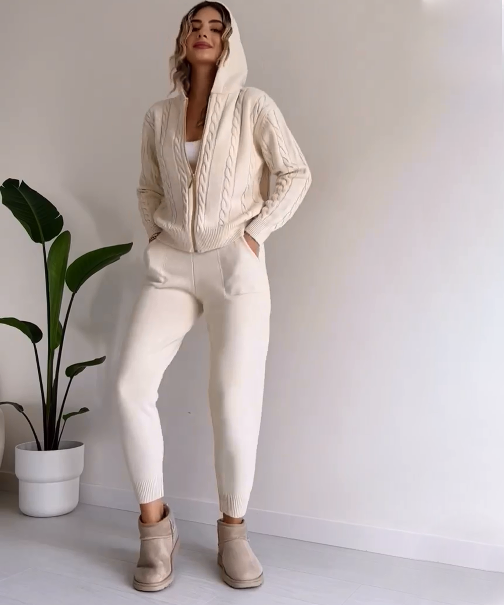 Beaumont Co-ord Set | 2-delige set met vest en casual jacquardtrui voor dames