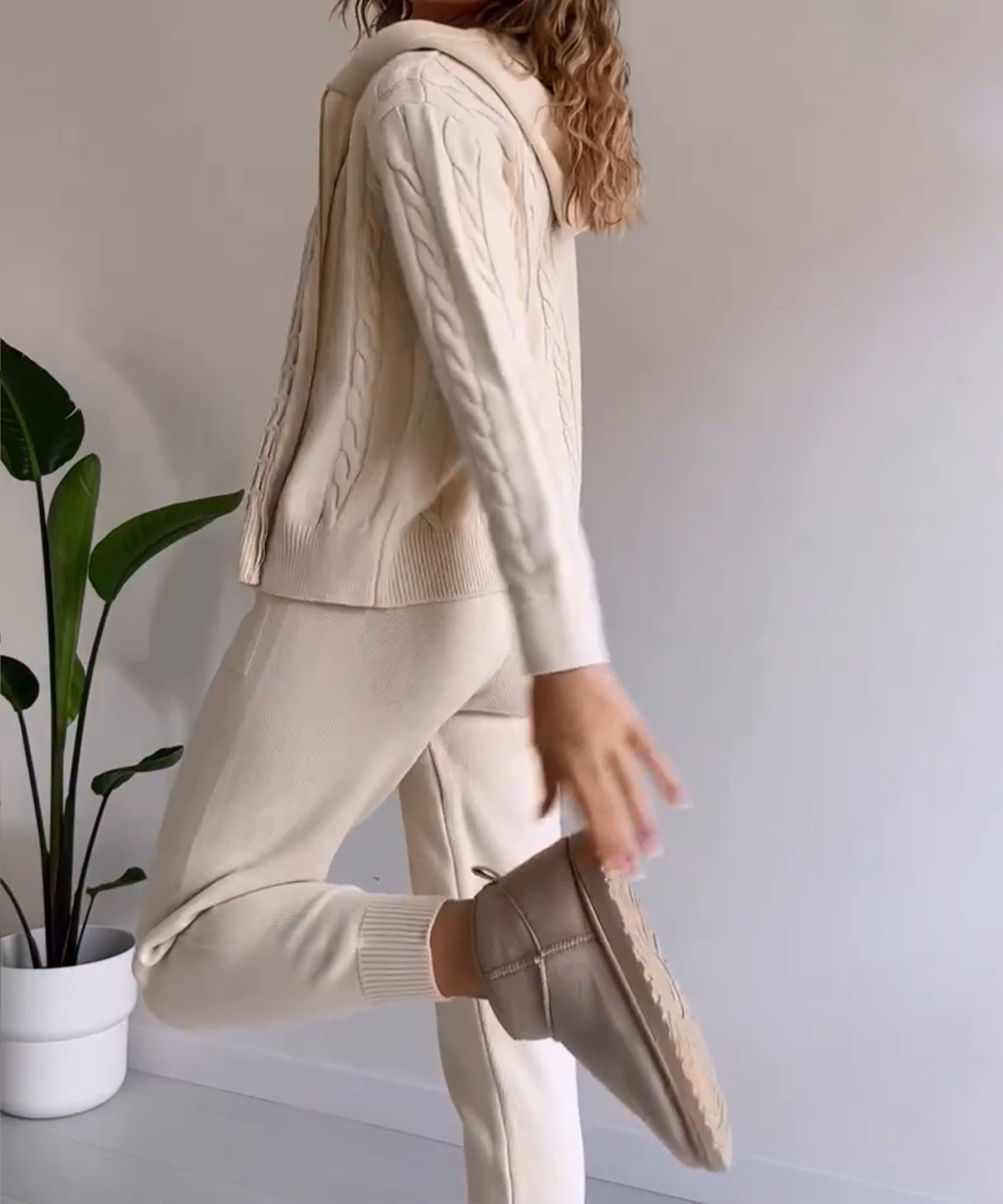 Beaumont Co-ord Set | 2-delige set met vest en casual jacquardtrui voor dames