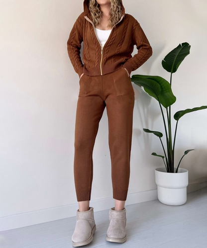 Beaumont Co-ord Set | 2-delige set met vest en casual jacquardtrui voor dames