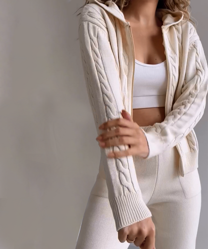 Beaumont Co-ord Set | 2-delige set met vest en casual jacquardtrui voor dames
