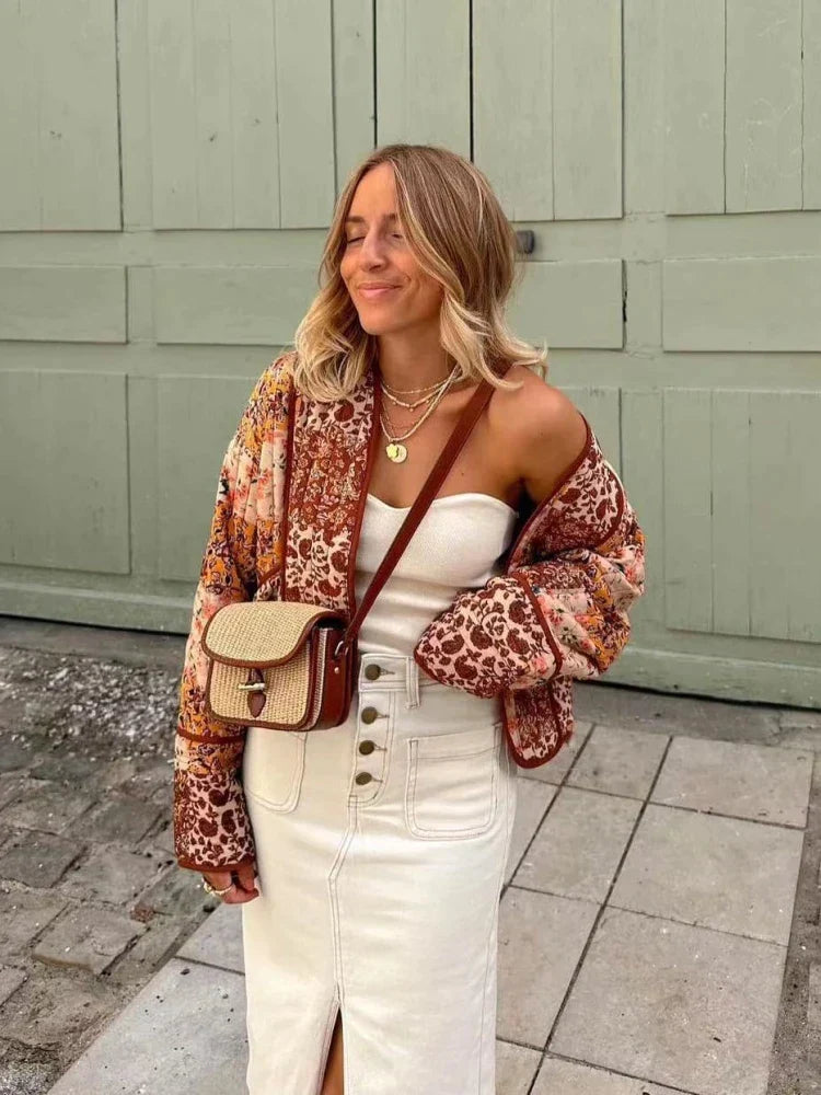 Emmy | Zachte geruite vintage jas