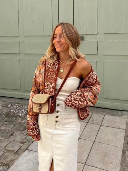 Emmy | Zachte geruite vintage jas