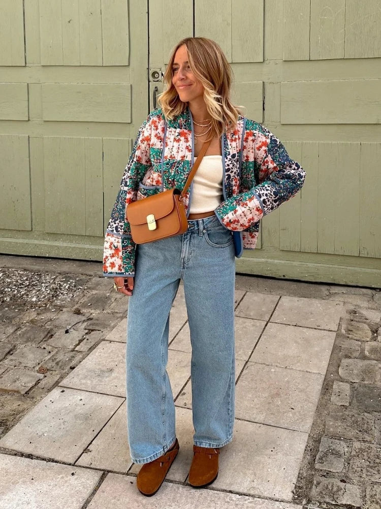 Emmy | Zachte geruite vintage jas