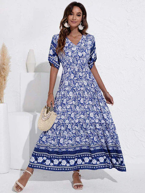 Martina - Stijlvolle en Comfortabele Zomerse Boho Maxi Jurk voor Vrouwen