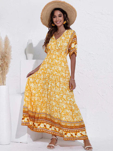 Martina - Stijlvolle en Comfortabele Zomerse Boho Maxi Jurk voor Vrouwen
