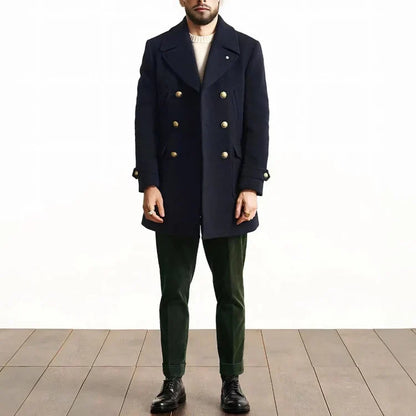 Warme herenjas met kraag - Daim