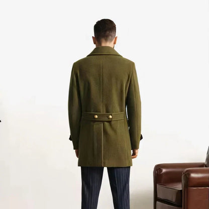 Warme herenjas met kraag - Daim