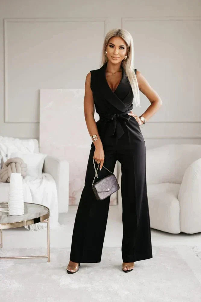 Stormi | Elegante mouwloze jumpsuit met ceintuur
