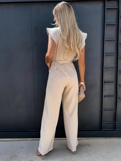 Jean | Elegante jumpsuit met wijde pijpen