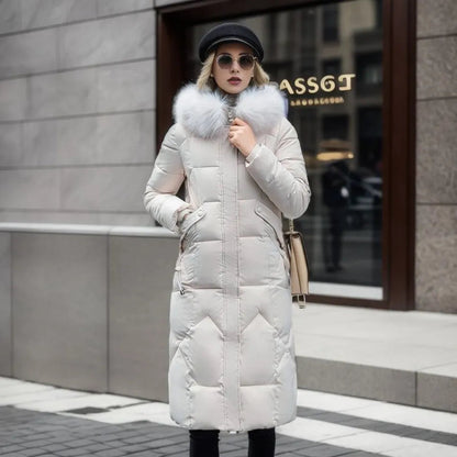 Manila - Lange Winterjas met Bontmuts