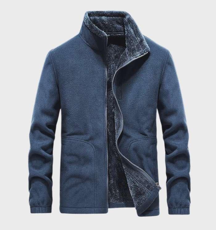 Glen -  warme fleece jas met een hoge halslijn, zakken en ritssluiting