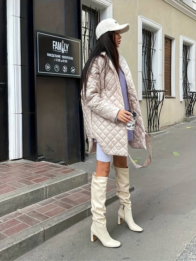 Trendy V-hals midi jas