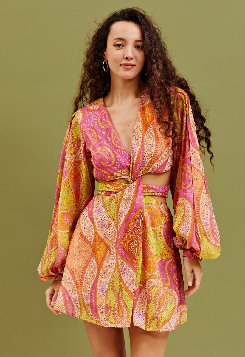 Mia - Paisley Chiffon Zomerjurk voor Vrouwen
